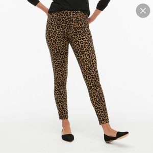 J.Crew Factory 9” High-Rise Skinny Leopard Jeans